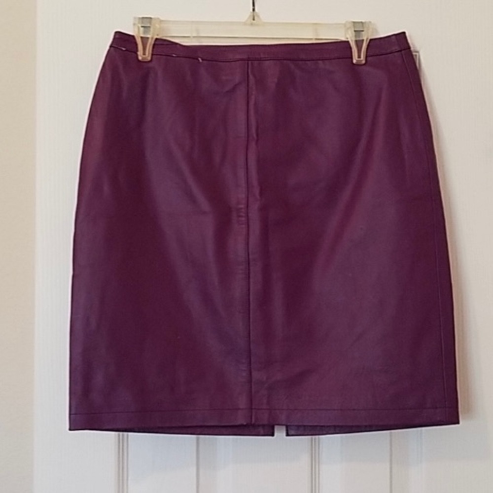 Leather Purple Skirt